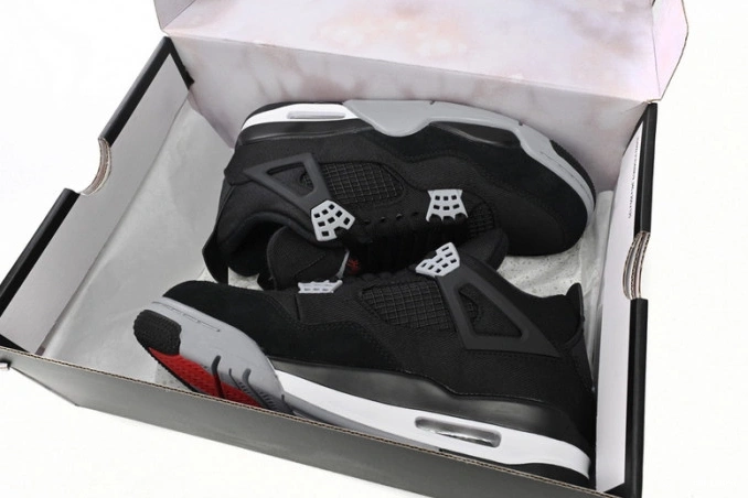 Cheap TBkick Canvas Jordan 4 DH7138-006 Black Air 0730
